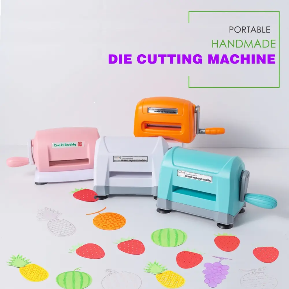 Contains 12 sheets of paper, trial knife mold new set portable manual die-cutting embossing machine, DIY cutting machine, paper card making cutting paper art machine