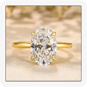1CT/2CT/3CT 14k Gold Plated 925 Sterling Silver Engagement Rings Oval Cut Cubic Zirconia CZ Wedding Promise Rings for Her Wedding Bands for Women Size 5-9