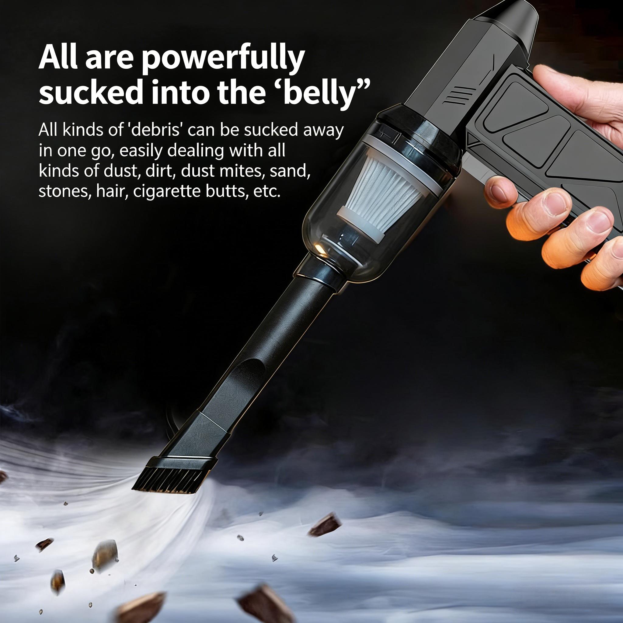 13000000RHP High Power Violent Fan, 4-Gear Adjustable Cordless Air Blower, 2-in-1 Suction & Blowing Mini Dust Blower, Rechargeable Portable Turbo Blower for Car Detailing Outdoor Yard Home Office Debris Clean