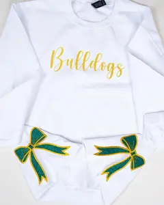 8.95 MONOGRAM FOR YOU DESIGN IT SIDE BOW SWEATSHIRT Womenswear Hoodie Crewneck Pullover Casual Tops Winter