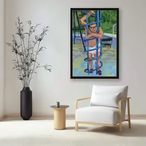 Abstract Man Playing Pattern funny Painting, Abstract Pattern Print, 1 Count Modern Canvas Wall Art, Wall Decor for Home Living Room Bedroom Study Room