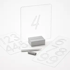 Elegant Acrylic Table Sign Kit with Stencils for Weddings & Events