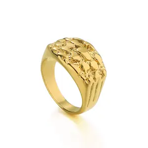 18K Gold Plated Gold Nugget Ring