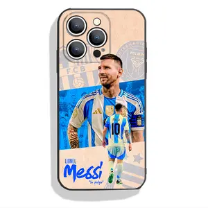 IPhone 17 Promax Messi pattern Phone Case Anti Drop Protective Case Suitable for iphone 16 15 14 13 12 11 XS Plus Acrylic Phone Case football Protection Cover