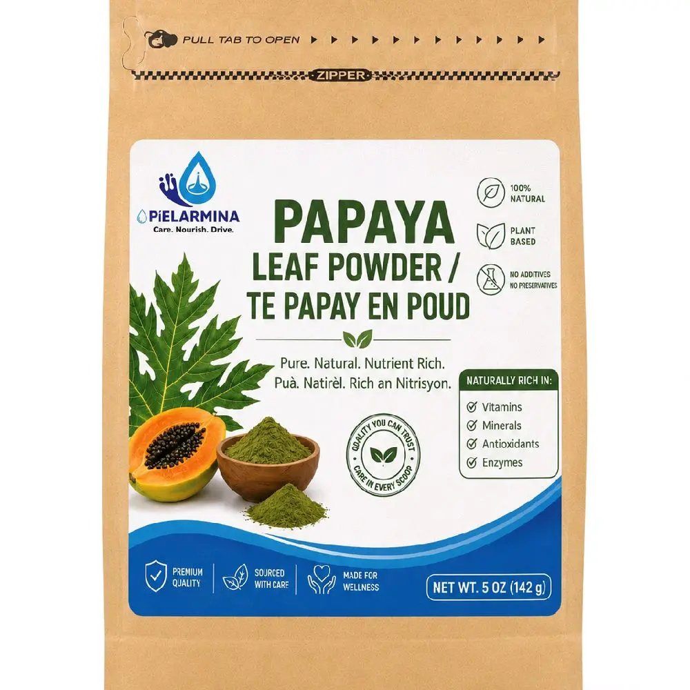 Natural Papaya Powder Drink Mix - Unsweetened, Decaffeinated, Ambient Instant Beverage Tea with Natural Ingredients, Vegan, No Preservatives, Rich Flavor, 24-Month Shelf Life, 24 Months