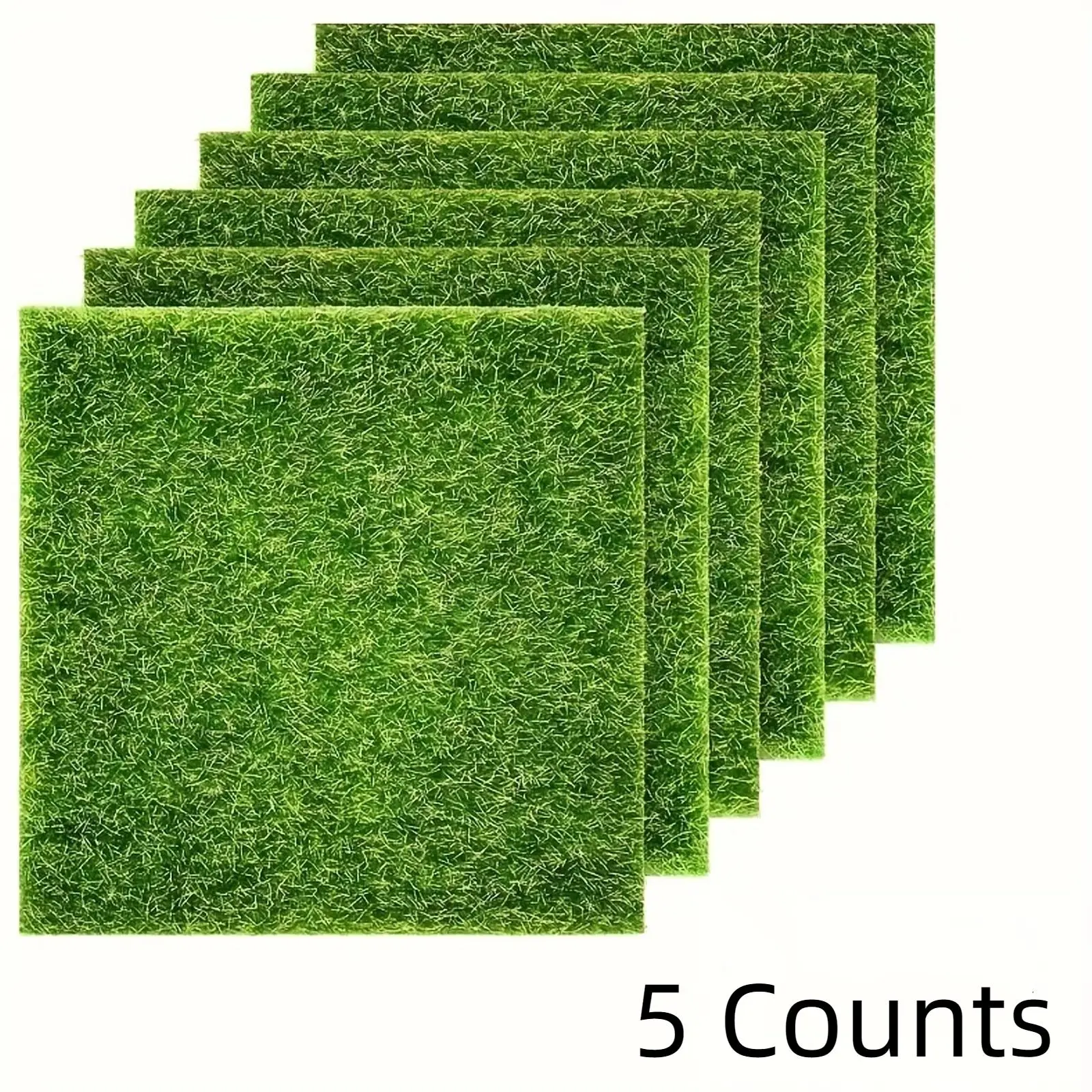 Artificial Grass Panel, Miniature Fairy Garden Grass, Artificial Craft Greenery for Dollhouse Decor & DIY Projects
