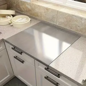 Stainless Steel Cutting Board, Food Grade, Non-Slip Edges, Easy to Clean, Ideal for Kitchen, Restaurant, Baking, Perfect Holiday Gift, Modern Cutting Board