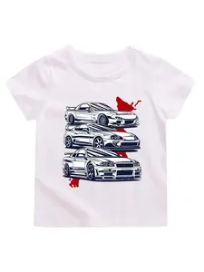 Japan Anime Initial D Unisex Fashion Premium Super Soft Streetwear Casual Short Sleeve Tee for Men Women Soft and skin friendly