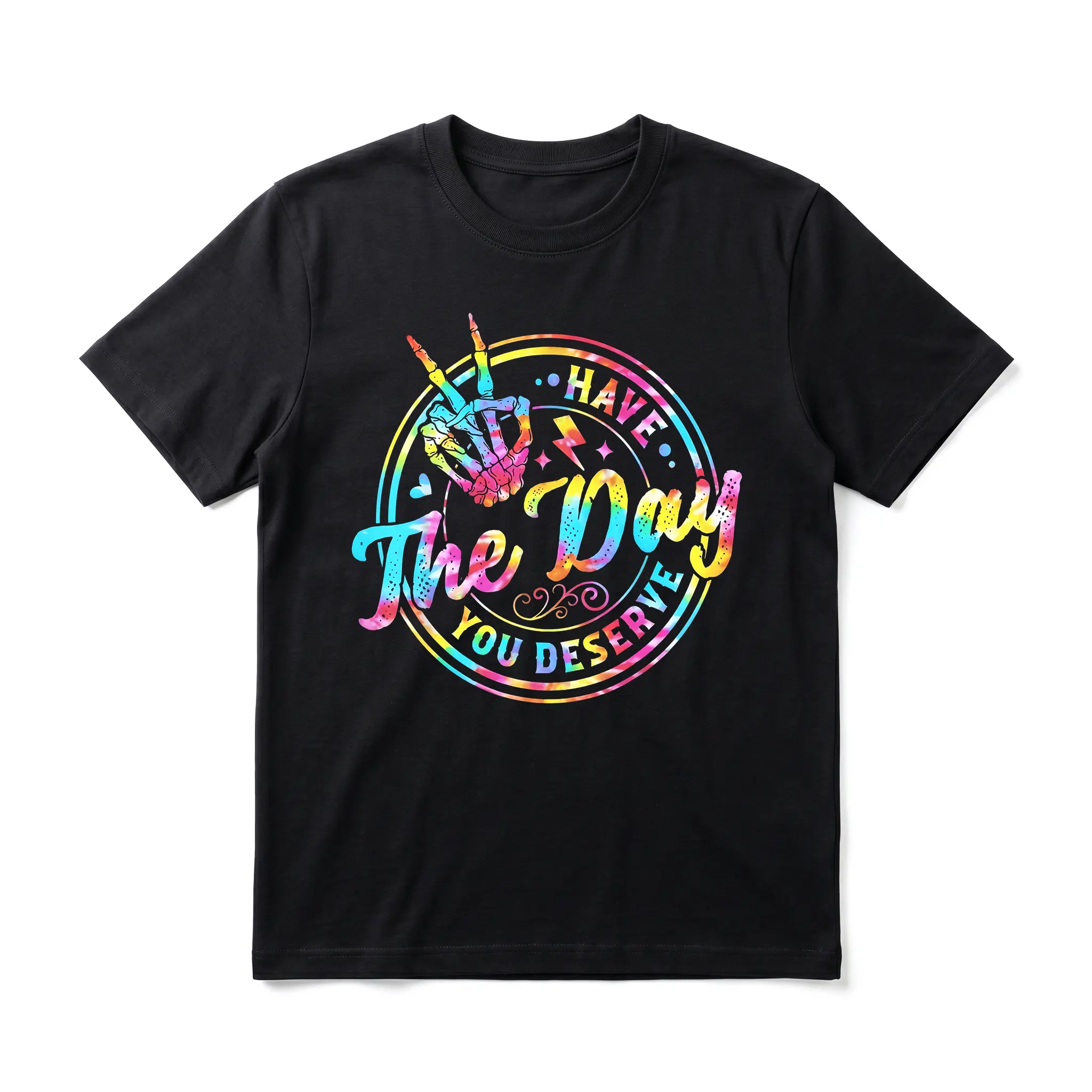 Colorful Peace Hand Men's Graphic TShirt,  Short Sleeve Soft Top, Retro Bold Typography Graphic Print Design, for Daily Wear, Streetwear, Birthday Gift, Gift for Men, Women and Friends