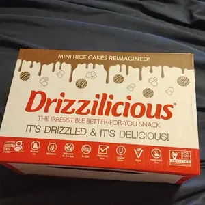 2 Pack - Drizzilicious Birthday Cake Mini Rice Cakes 4 oz