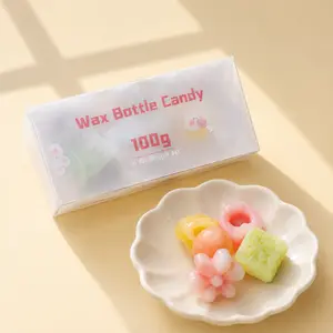 Adorable and colorful candy shapes—various fruit-flavored syrups, a sweet and nostalgic treat, packaged in edible wax jars. Perfect for chewing, and a sweet gift. Jam flavor, 3.5 ounces per box.