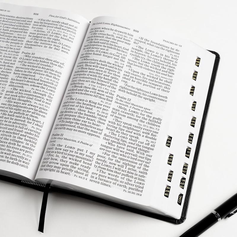 KJV Large Print Personal Size Reference Bible, Charcoal LeatherTouch Crown of Thorns