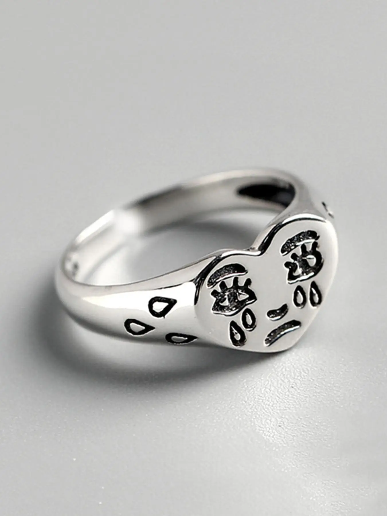 Women's Cute Heart Design Exquisite Trendy Ring, Vintage Trendy Retro Promise Engagement Rings, Stylish Vintage Jewelry As Birthday Gift for Women & G