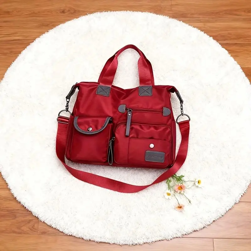 Large Capacity Tote Bag For Women, With 2pcs Random Color Perfume Refill Bottles, Fashion Shoulder Bag With Multiple Pockets, Casual Travel Tote with Versatile Crossbody Strap Design, Perfect for Daily Use, Sports, Travel, Work And Outings