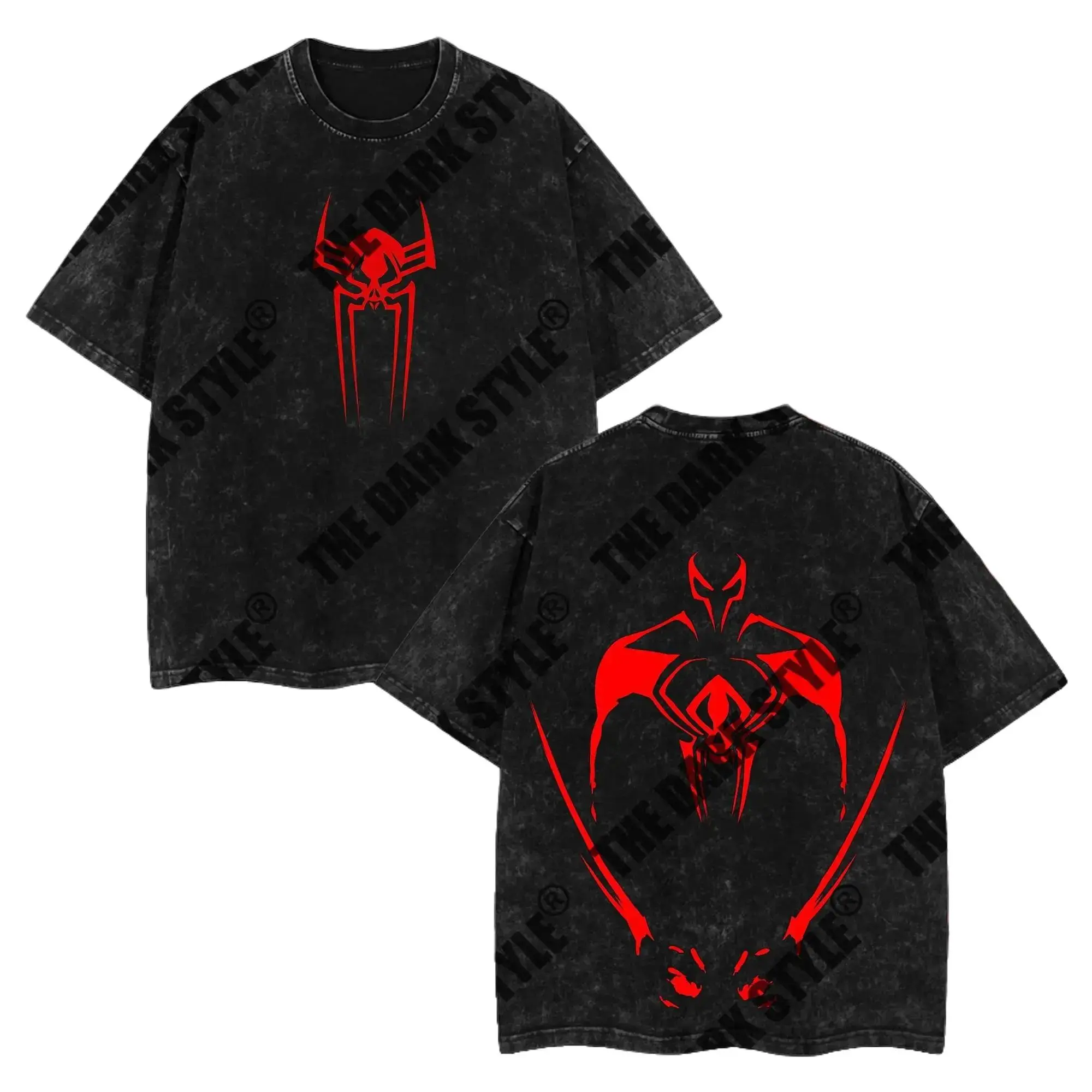 Dark Futuristic Hero Cotton Streetwear T-Shirt - Casual Oversized Designer Top - Movie Fan Gift