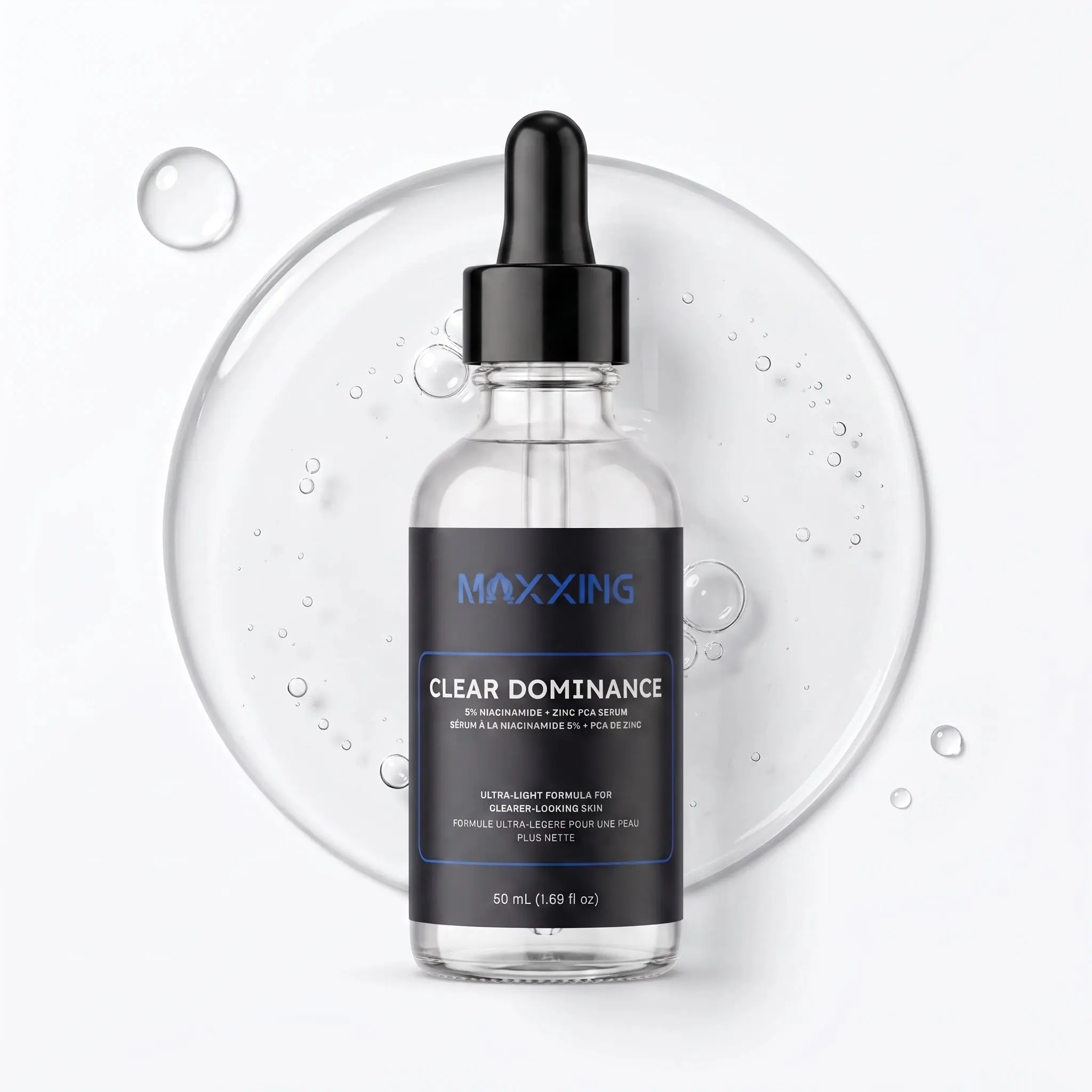 MAXXING Clear Dominance Niacinamide 5% + Zinc PCA Face Serum, Oil Control and Refined Pore Look for Oily and Combination Skin, 50 mL