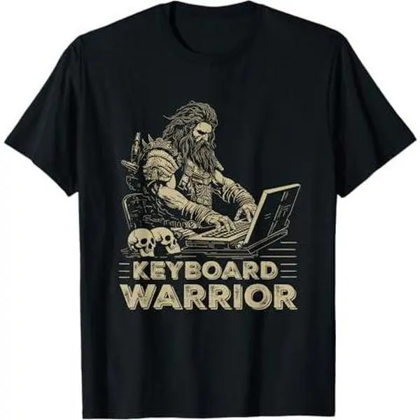 Gaming Online Keyboard Warrior Quote Video Games Gamer T-Shirt