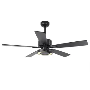 Parrot Uncle 52 Inch Arlen Downrod Mount LED Ceiling Fan with Remote Control, Adjustable Color Temperature 3000K/4000K/5000K