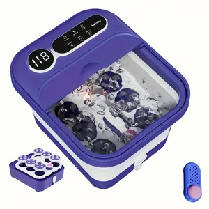 Foldable Automatic Heating Foot Cleaner Machine, Featuring A Foot Bath Basin with Heating, Bubble Massage. A Mother's Day Gift, The Perfect Christmas Present for Family And Home, for Mother's Day gifts.