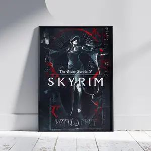 Skyrim The Elder Scrolls V Fantasy Game Print Poster, The Elder Scrolls Skyrim Video Game Posters