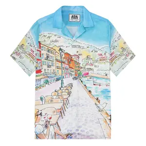 Yacht Holiday Theme Resort Wear Short Sleeve Sports Shirt