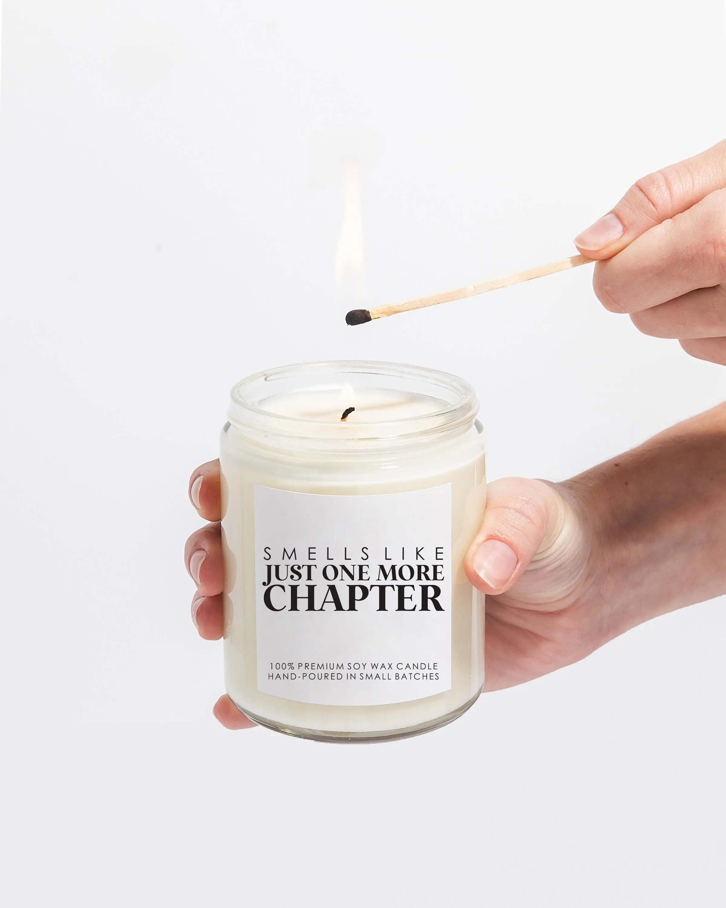 Just One More Chapter Candle Reader Gift Book Fan Reading Fan Library Bookworm Funny Candle Funny Gift For Reader Decor Glass