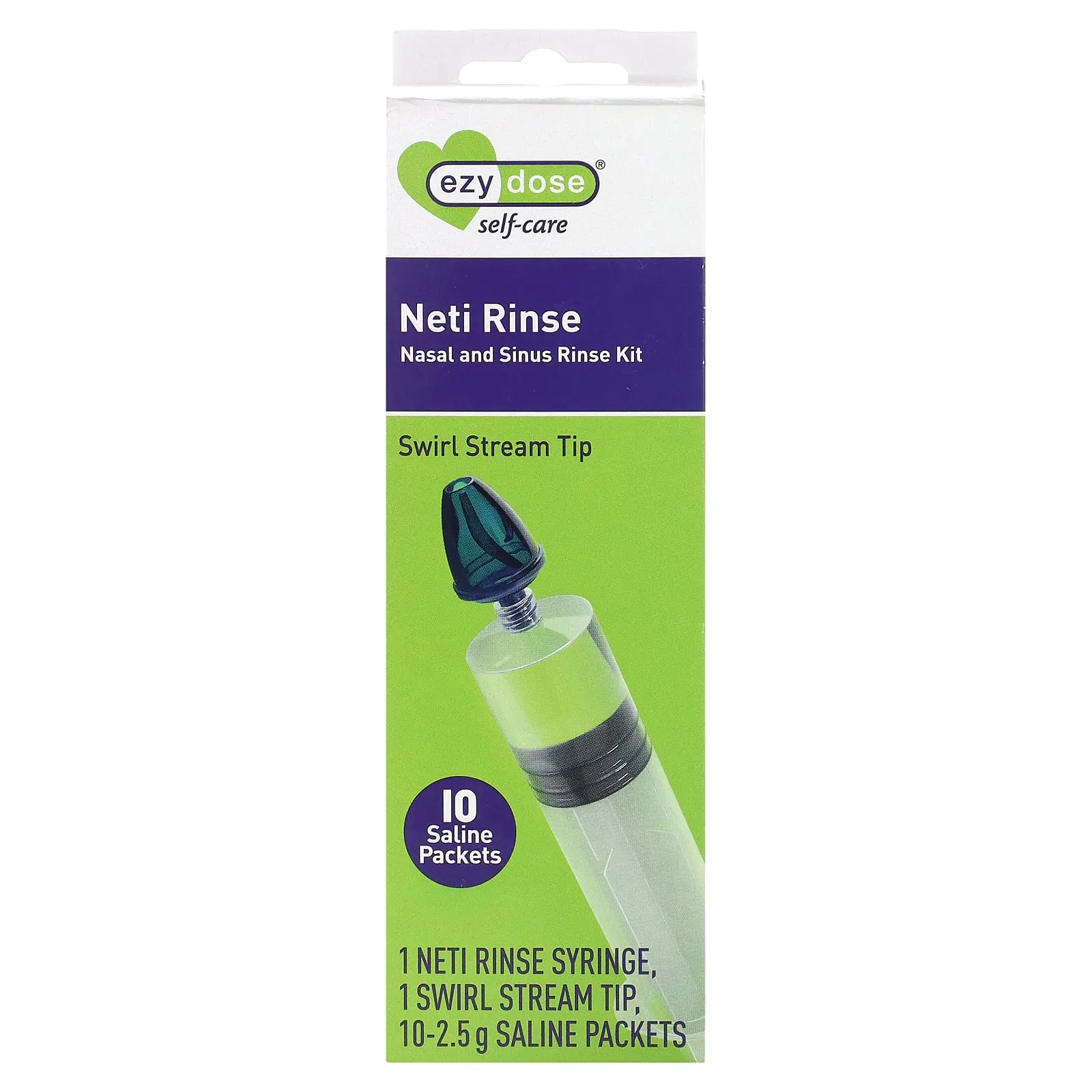 Ezy Dose Self-Care, Neti Rinse, Nasal and Sinus Rinse Kit , 12 Piece Kit | HSA/FSA Eligible