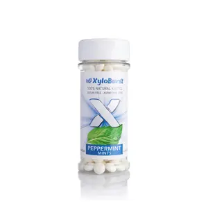 XyloBurst Peppermint Xylitol Mints for Fresh Breath & Oral Health Sugar-Free Breath Mints with Long-Lasting Peppermint Flavor