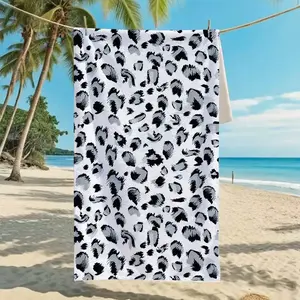 Super Soft Extra Large Microfiber Bath Towel, High Absorbent Leopard Print Design, Perfect for Travel, Pool, Diving, Surfing, Yoga, Camping