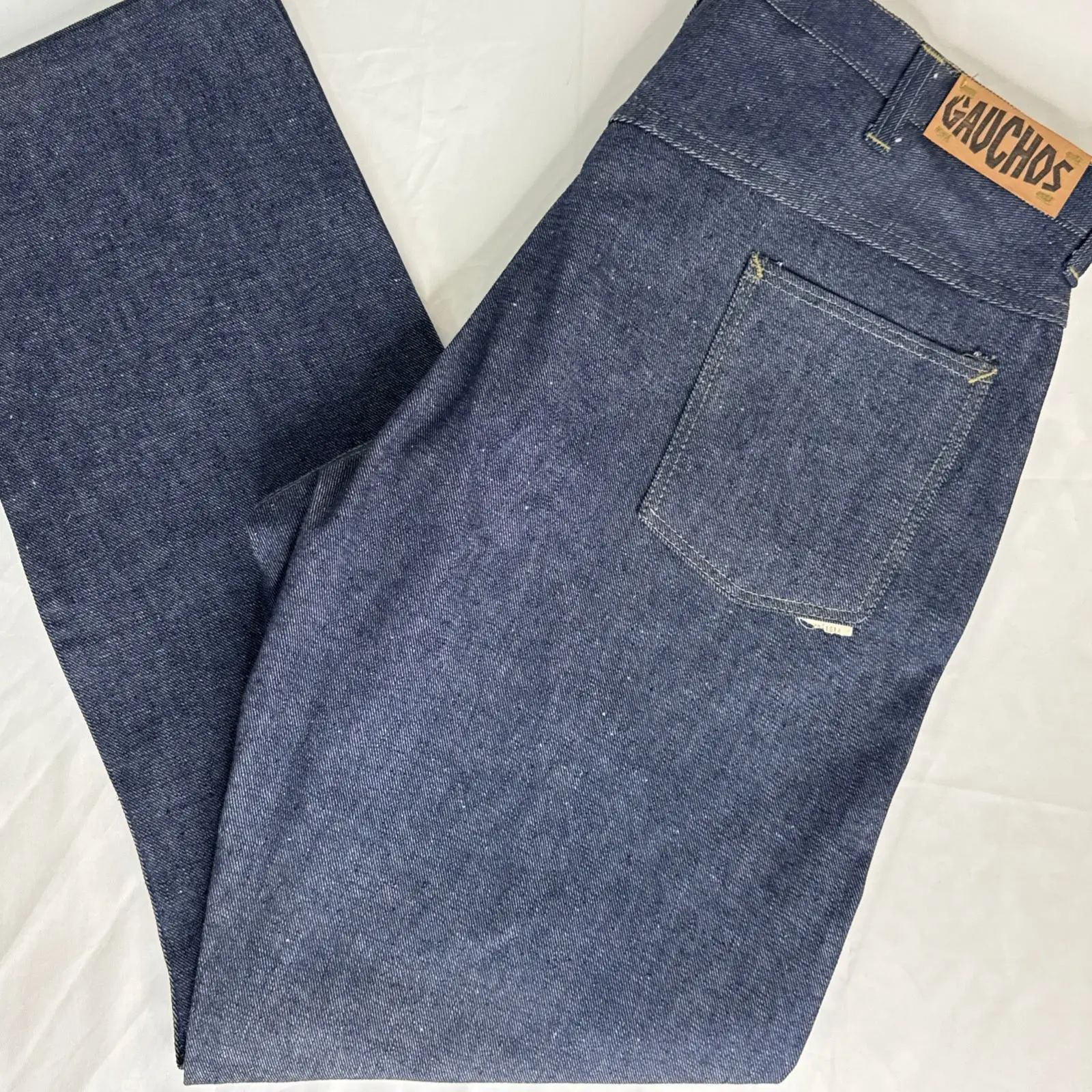 RARE 70s Gauchos Men’s Chainstitch Dark Wash Western Denim NWOT Size 36/30