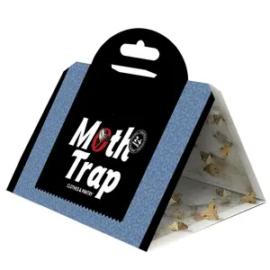 Pantry Moth Traps 10-Pack Indoor Moth Traps with Pheromones Sticky Adhesive Tool for Wool Closet Carpet Food and Cupboard Cleaner