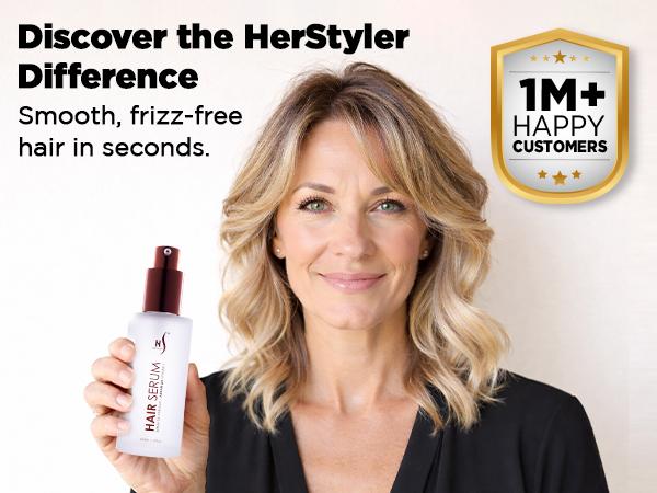 Herstyler Argan Oil Hair Serum - Anti-Frizz Hair Serum for Frizzy and Damaged Hair - Lightweight Heat Protectant Serum for Hair Growth - Hair Oil Serum with Aloe Vera, Vitamin E & Argan Oil - Boosts Shine & Hydration - Haircare - 2 Fl Oz - 2 Pack