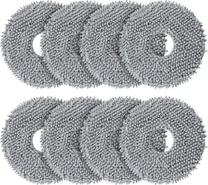 8-Pack Replacement Mop Pads Compatible with Roborock Q Revo Series, Spin Cleaning Pads