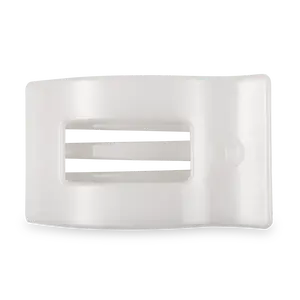 Coconut White Large Flat Rectangle Hair Clip