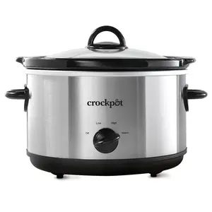 Crock-Pot 4.5 Quarts Manual Design Series Slow Cooker w/3 Heat Settings, Silver Crock-Pot 4.5 Quarts Manual Design Series Slow Cooker w/3 Heat Settings, Silver
