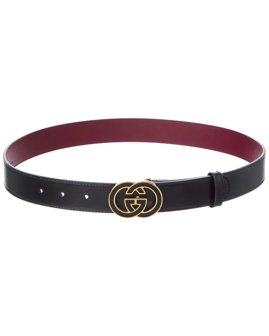 Gucci Interlocking G Buckle Leather Belt