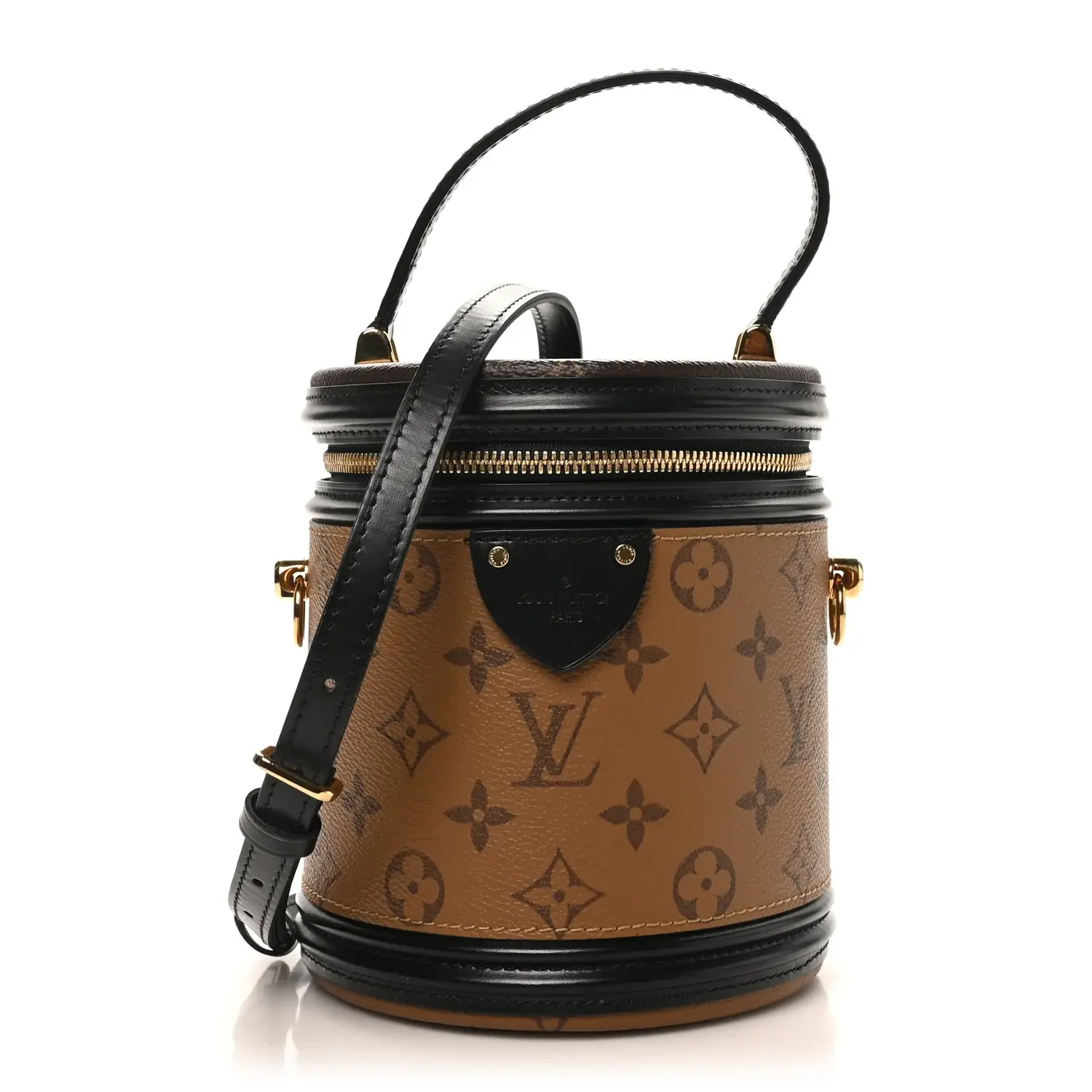 Pre-owned Louis Vuitton Coated Canvas Shoulder Bags Reverse Monogram Cannes