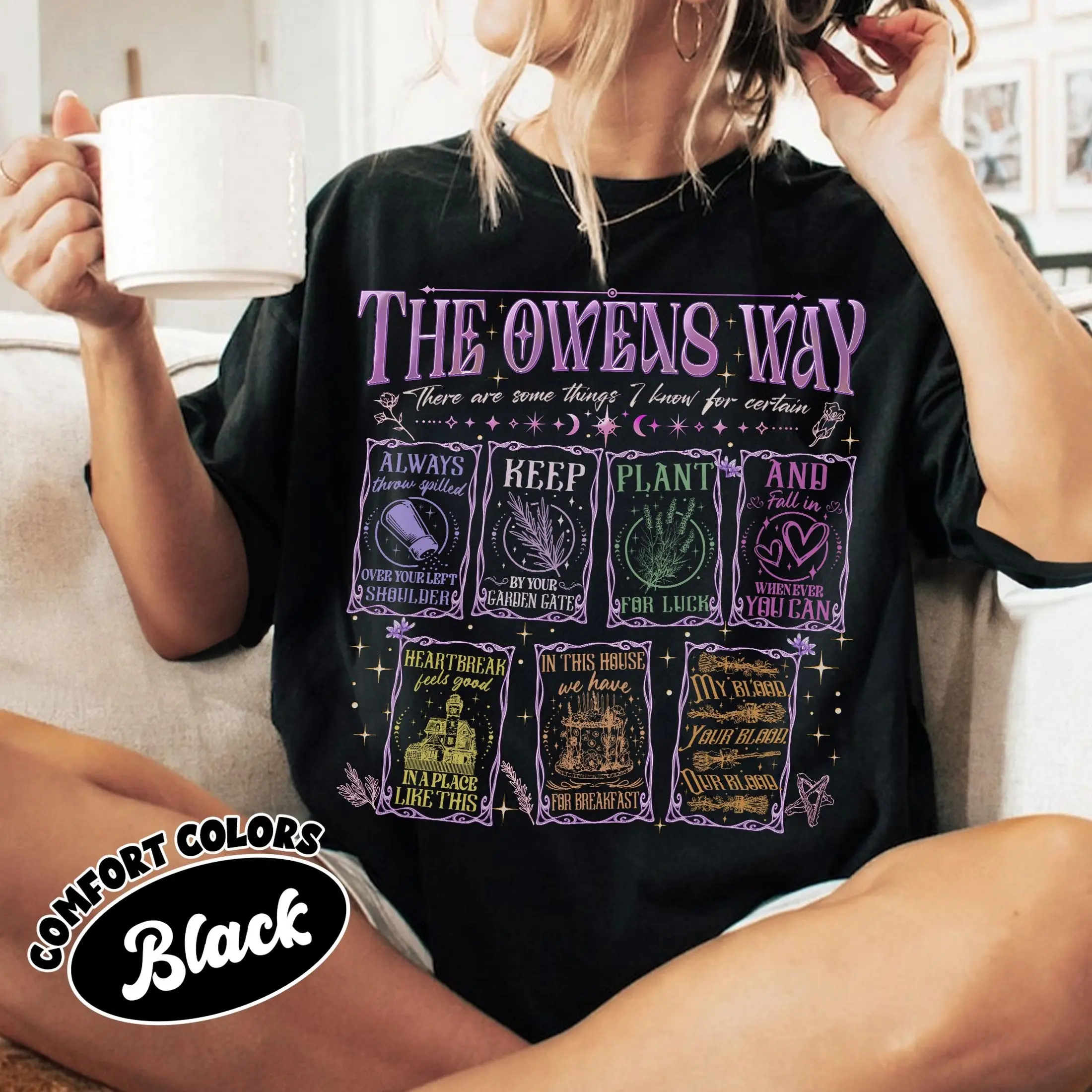 Owens Sisters Witchy Vibes Comfort Colors T-shirt, The Owens Way Graphic Tee, Sisterhood Halloween Tee, 90s Magic Birthday Gift
