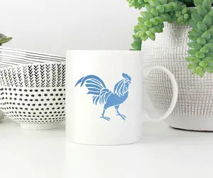 Rooster Stencil - Art and Wall Stencil