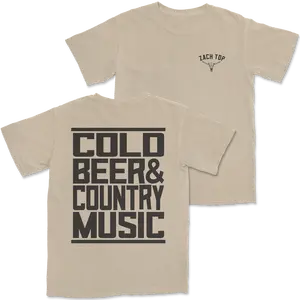 Cold Beer Sand Brown Tee