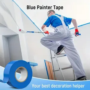 Blue Painter Tape, Perfect for Painting, No Residue, Easy Removal Masking Tape, Ideal for Home Office School DIY Crafts Labels, Adhesive Tape