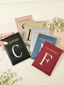 Letter Pattern Passport Holder Passport Cover, Multi-functional Lightweight Portable Wallet, Fashionable Multi-functional Wallet for Cards & Driver's Licenses