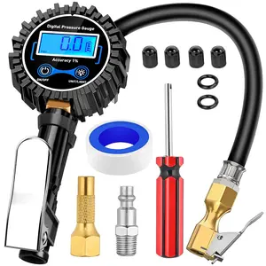 Nilight Digital Car Tire Inflator Deflator with High Accuracy 250 PSI Pressure Gauge, Air Chuck, Rubber Hose, Quick Connect Coupler, 0.1 Display Resolution & Compressor Accessories for Vehicle Tire Inflation Automotive Repair
