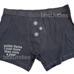 Christmas sexy mens undies! Menswear Underwear-anniversary holiday gifts for husband, boyfriend casual print