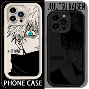 Anti-Scratch Dark Anime Phone Case, Skin-Feel Liquid Silicone Cover with Raised Camera Bezel for iPhone 17 16 15 14 13 12 11 Pro Max Air