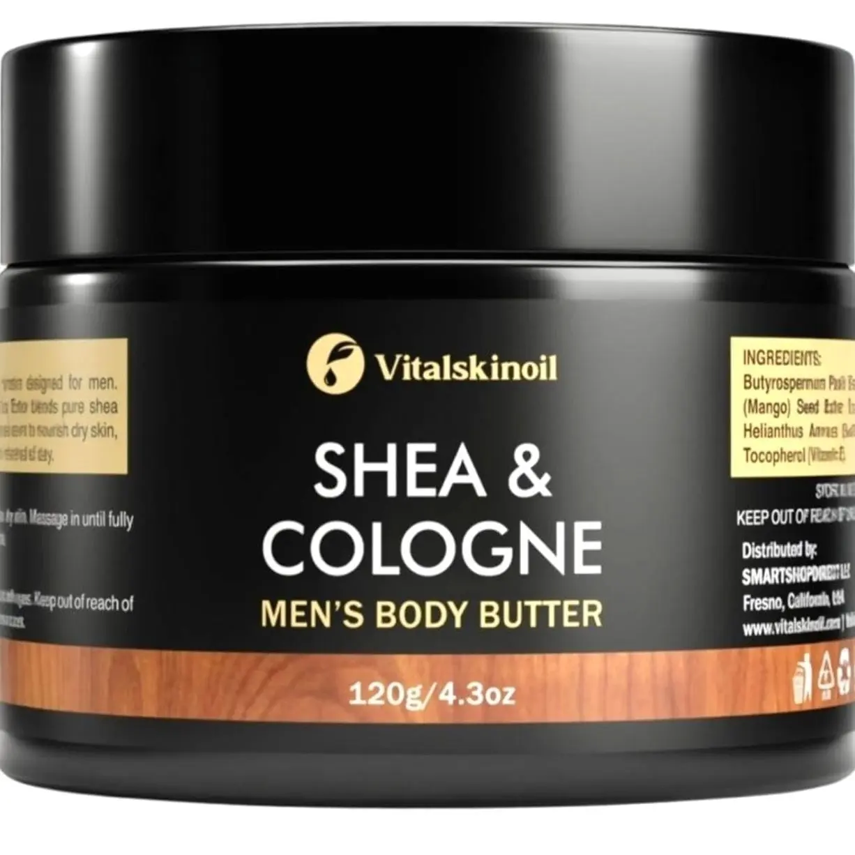 Body Butter for Men - Shea and Cologne Scented Body Cream for all Skin Types