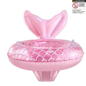 Kids Fish Tail Swim Ring Toy, Fish Tail Shape, Swimming Ring, Anti-Tip Design, Eco-Friendly PVC Inflatable, Suitable for Boys Girls Aged 3+, Pool Beach Summer Gift