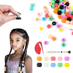 Hair Beads, 100 count Colorful Hair Beads for Braids, 10 Colors Braids Beads Bulk Accessories Decoration Kit for Girls Women (Small)
