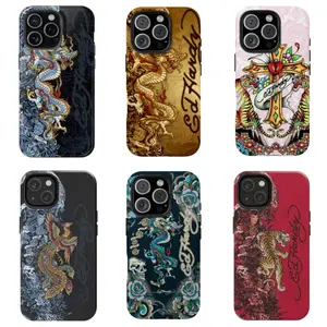 Y2K Vintage Tattoo Collage Phone Case |   Ed Hardy Aesthetic Phone Accessory for iPhone17 ProMax /16/15/14/13/12/11 Plus for Samsung phones, suitable for both men and women,  Perfect Gift for Women Men.A gift for the fans