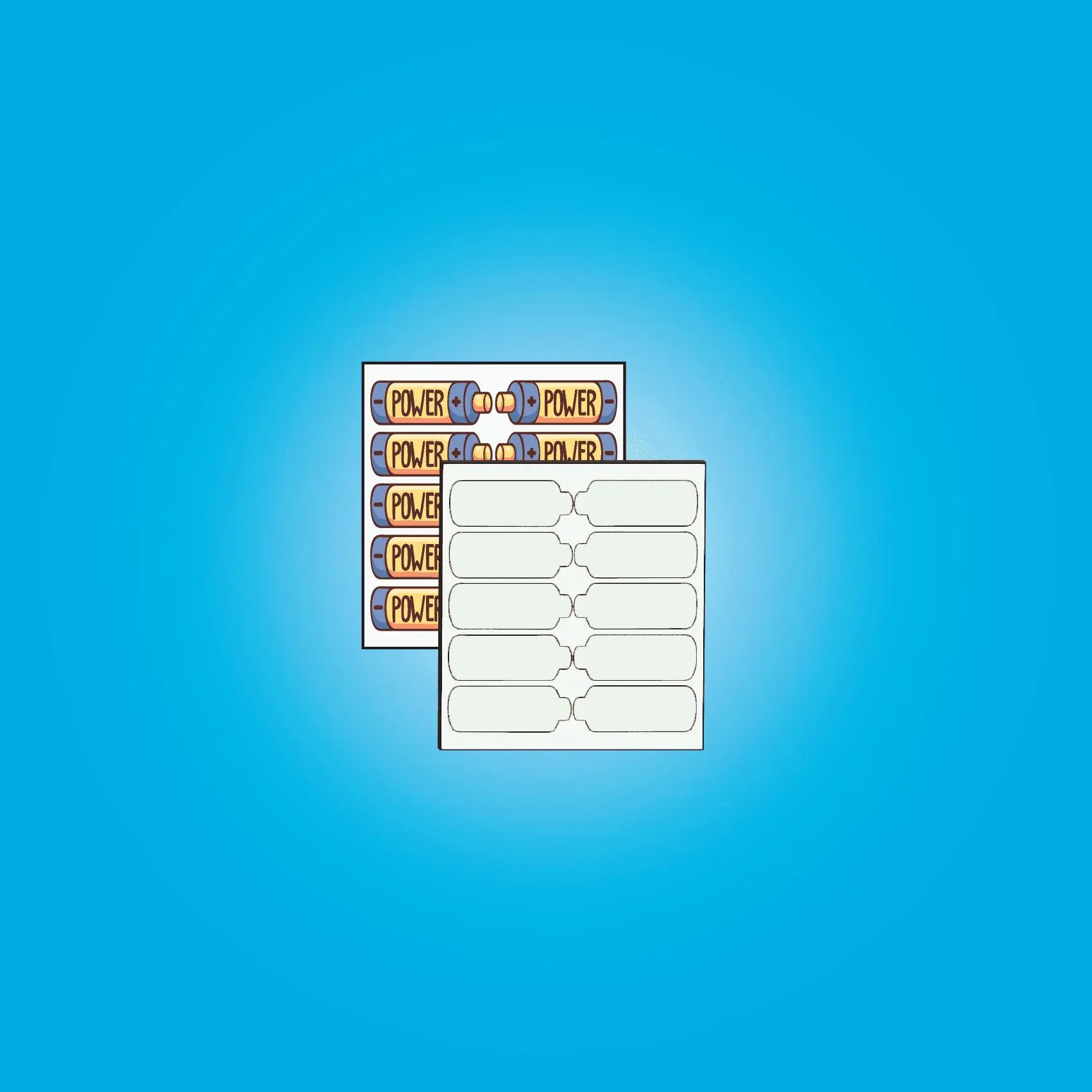 [10 - Pack] Battery - Sublimation Earring Blanks - Studs
